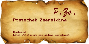 Ptatschek Zseraldina névjegykártya